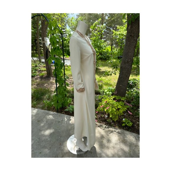 60s Emilio Pucci Dressing Gown Robe for Formfit Rogers Column Maxi Art Deco Lace - Picture 8 of 13